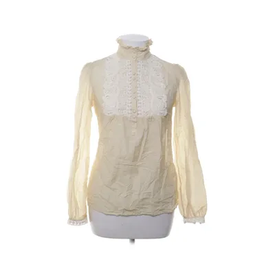Blouse (Beige) van Massimo Dutti Woman Katoen, Zijde