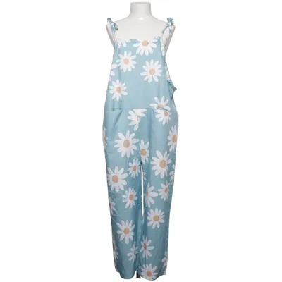 Hängselbyxor (Blå, Vit, Gul) Bomull, Polyester