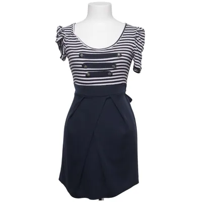 Jurk (Blauw, Wit) Elastaan, Viscose