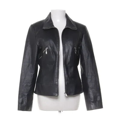 Leather jacket (Black) from Auluna Leather Company Polyester, Leather