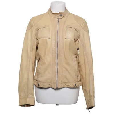 Leather jacket (Beige) from Mauritius Leather, Polyester