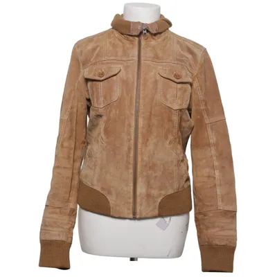 Leather jacket (Brown) from Gipsy Cotton, Leather, Polyester