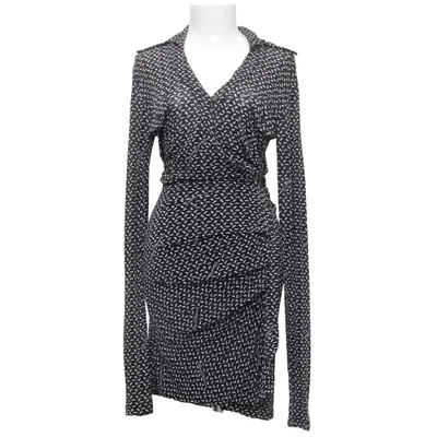 Wrap dress (Black, White) from Phard Diamond Elastane, Viscose