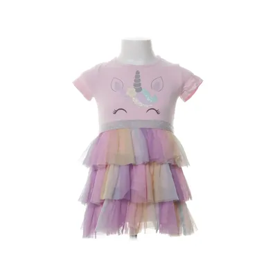 Klänning (Rosa, Flerfärgad) från Lindex Bomull, Elastan, Polyester