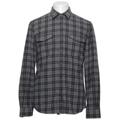 Flanellskjorta (Grå, Svart, Vit) från Dunderdon Polyester, Viskos, Ull
