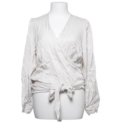 Wrap blouse (White) from Dariadéh Cupro, Viscose