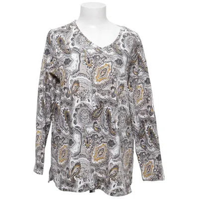 Long sleeve T-shirt (White, Brown, Yellow) from Cellbes Woman Cotton, Elastane