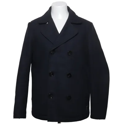 Caban (Bleu) de Dondup Cachemire, Polyamide, Laine