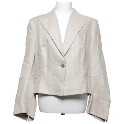 Blazer (Beige) fra Claudia Sträter Acetat, Linned, Viscose