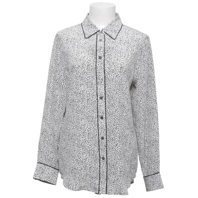 Chemise (Blanc, Noir) de Equipment Soie