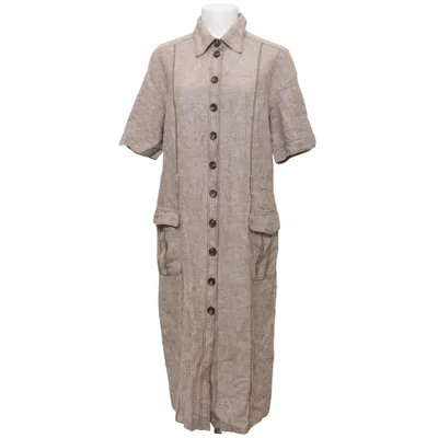 Skjortekjole (Beige) fra Frank Walder Linned, Viscose