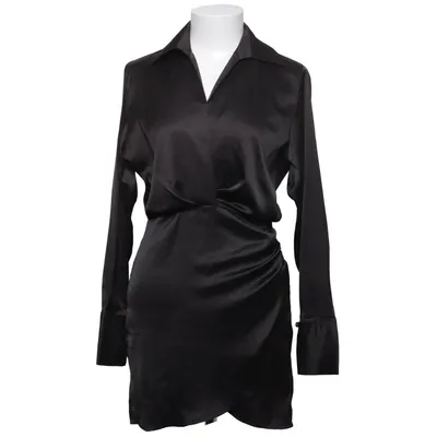 Slå-om-kjole (Sort) fra Bamboo Blonde Viscose