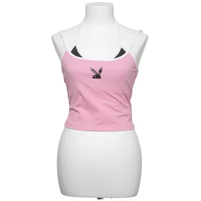 Halter neck top (Pink) from Playboy x Missguided Elastane, Polyamide