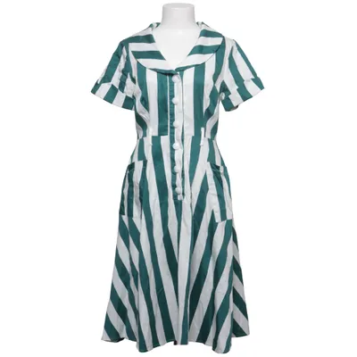 Dress (White, Green) from Collectif Cotton