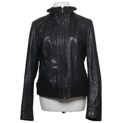 Läderjacka (Svart) från Black Rivet Akryl, Skinn, Polyester