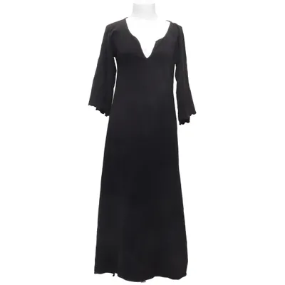 Robe longue (Noir) de Santa Ni Élasthane, Coton biologique