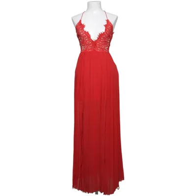 Robe longue (Rouge) de Rare London Coton, Polyamide, Polyester, Viscose