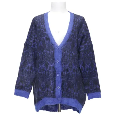 Cardigan (Bleu, Noir) de Sita Murt Laine d'alpaga, Mohair, Polyamide
