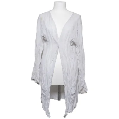 Cardigan (Blanc) de Dear Cashmere Coton, Fibre métallique