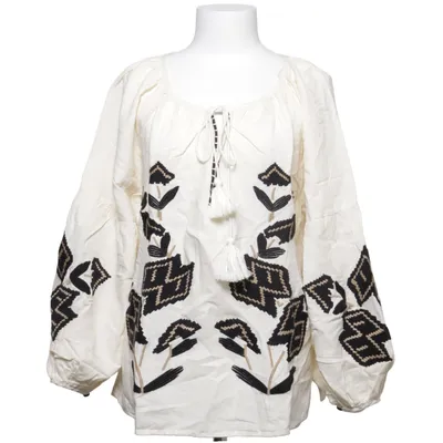 Blus (Beige, Svart) från Summum Bomull, Linne