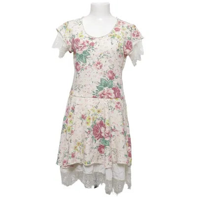 Jurk (Beige, Meerkleurig) van Miss Miss Katoen, Viscose