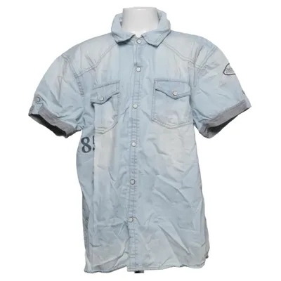 Chemise à manches courtes (Bleu) de Denimize Coton