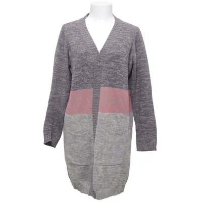 Cardigan (Grå, Pink) fra Mana Bomuld, Metallfiber