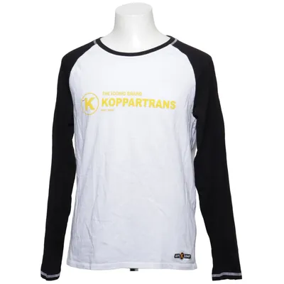 Långärmad t-shirt (Vit, Svart) från Koppartrans Bomull