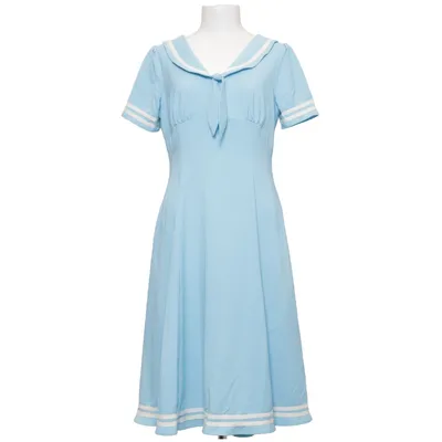 Dress (Blue) from Hell Bunny Vixen Elastane, Polyester