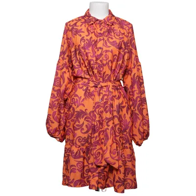 Skjortklänning (Orange, Lila) från Azzurro Elastan, Polyester, Viskos