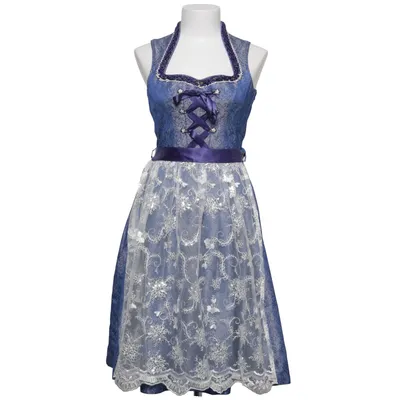 Dirndl (Blauw, Wit) van Country Line Katoen, Polyamide, Polyester