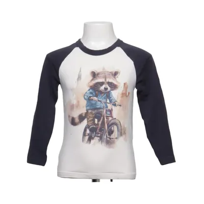 Lange mouwen shirt (Wit, Blauw) van Hust and Claire Katoen, Elastaan
