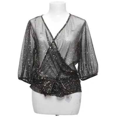 Wrap blouse (Black, Gold) from Beck Söndergaard