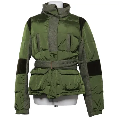 Down jacket (Green) from Etro Cotton, Down, Feather, Nylon, Polyurethane, Wool