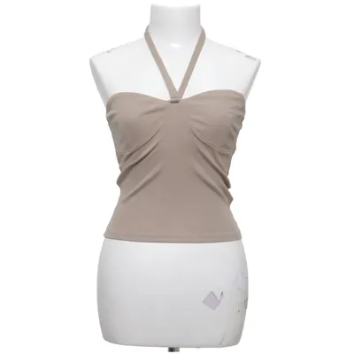 Halter neck top (Beige) from Gina Tricot Cotton, Elastane