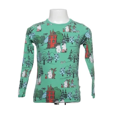 Lange mouwen shirt (Groen, Meerkleurig) van Moomin by Lindex Elastaan, Organisch katoen