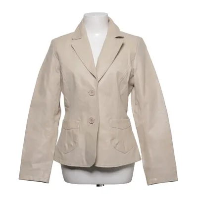 Läderkavaj (Beige) från Milla Skinn, Polyester