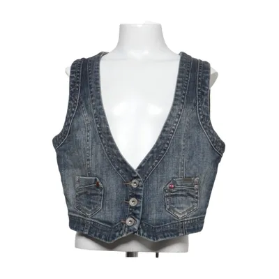 Spijker gilet (Blauw) van s.Oliver Katoen, Elastaan