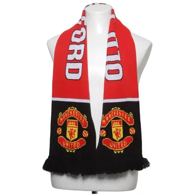 Halstørklæde (Rød, Sort, Hvid) fra Manchester United Akryl