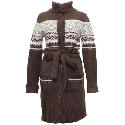 Cardigan (Brown, White) from Reda Wool