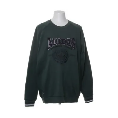 Collegetröja (Grön) från Adidas Bomull, Elastan, Återvunnen polyester