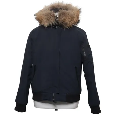 Veste d'hiver (Bleu) de No. 1 Como Coton, Élasthane, Fourrure, Polyester