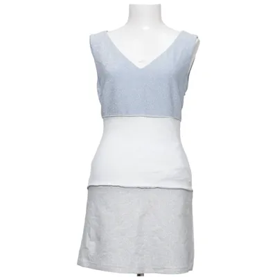 Robe de cocktail (Bleu, Blanc, Argent) de Explosion Élasthane, Fibre métallique, Viscose