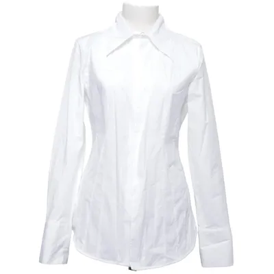 Shirt (White) from Massimo Dutti Cotton, Polyurethane