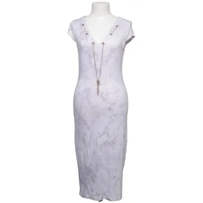 Robe longue (Gris, Blanc) de CC Fashion Coton, Élasthane