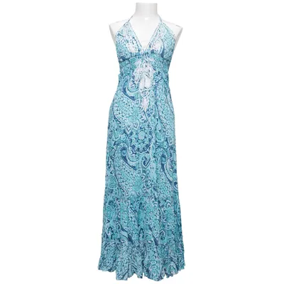 Robe longue (Bleu, Blanc, Turquoise) de Hippychick Viscose