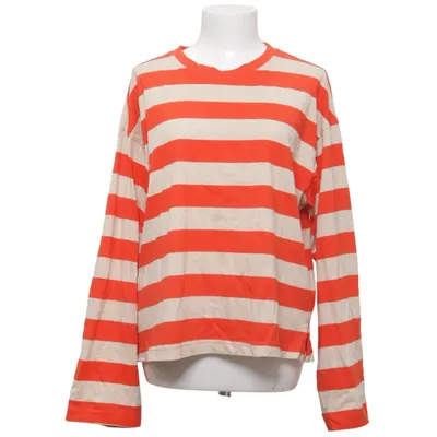 Lange mouwen shirt (Rood, Beige) van Monki Katoen