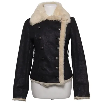 Shearling Jacke (Schwarz, Beige) von Guess Jeans Acryl, Polyester, Polyurethan