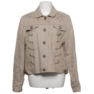 Jacket (Beige) from Solo Leather, Linen