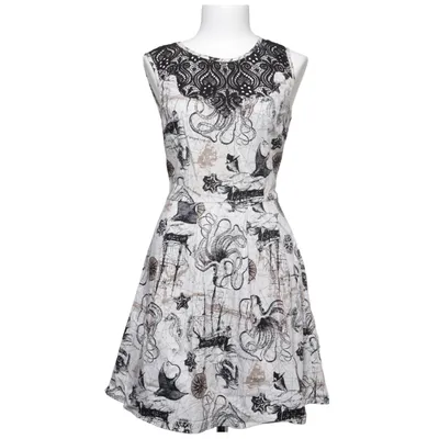 Dress (Beige, Black) from Jawbreaker Cotton, Elastane
